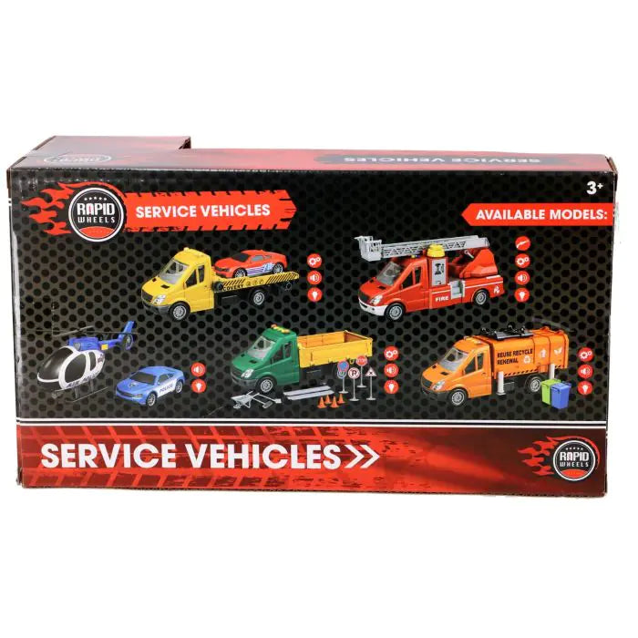 Rapid Wheels Car Transporter With Car And Light And Sound And Friction