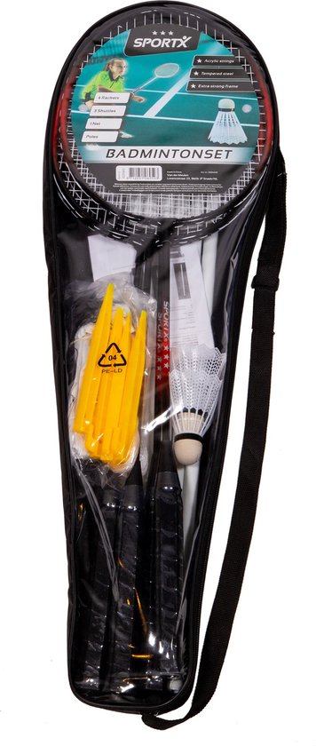 SportX Badmintonset + Net