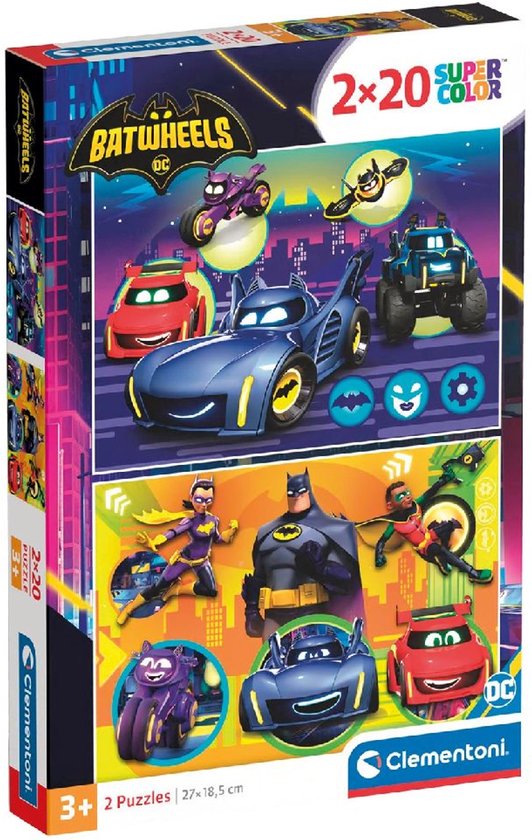 Clementoni Batwheels Puzzle 2x20pcs