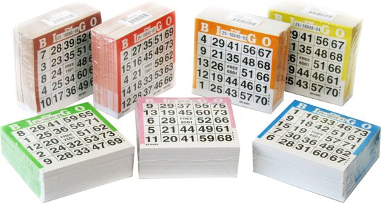 Bingo Cards 500 Pieces