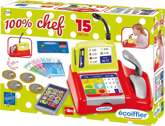 Ecoiffier 100% CHEF Toy Cash Register