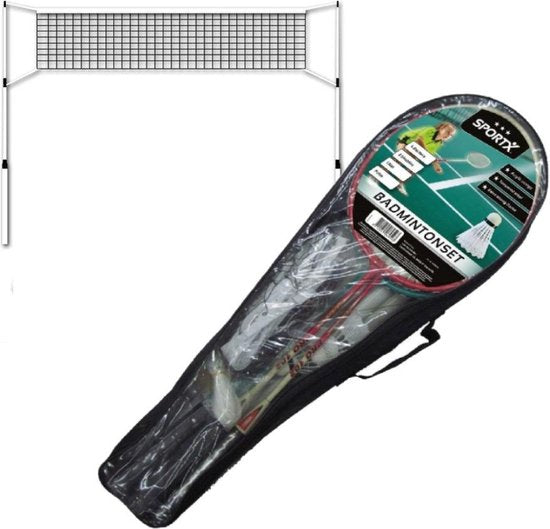 SportX Badmintonset + Net