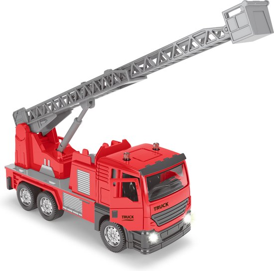 Rapid Wheels Die-Cast Pull-Back Fire Truck + Light and Sound 1:32