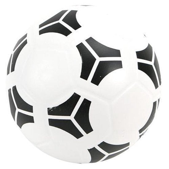 Black and white soccer ball on a white background