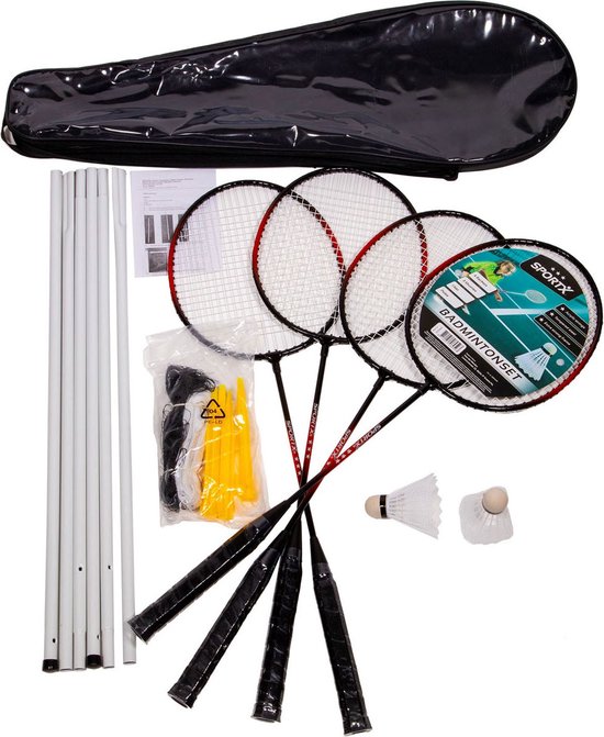 SportX Badmintonset + Net