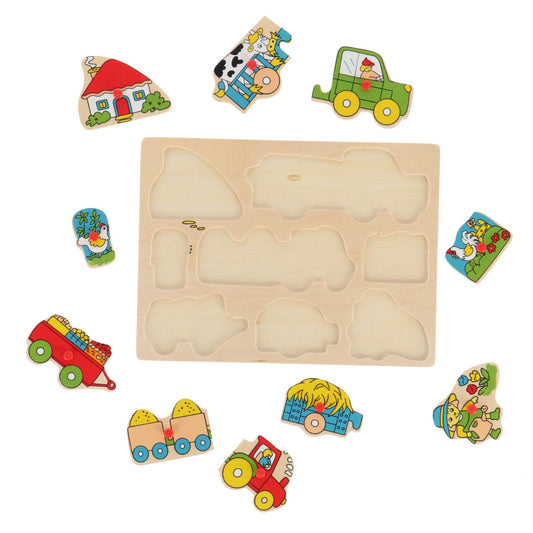 PUZZLE BOARD ANIMALS 4 ASSORTED 30X22CM