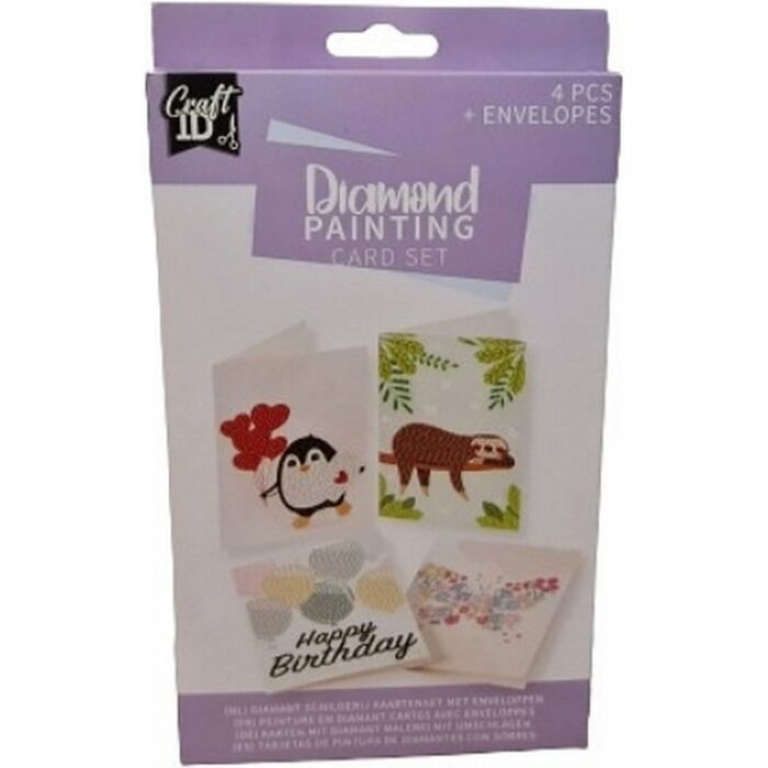Diamond Painting Cards Set 13cm 4 Pieces