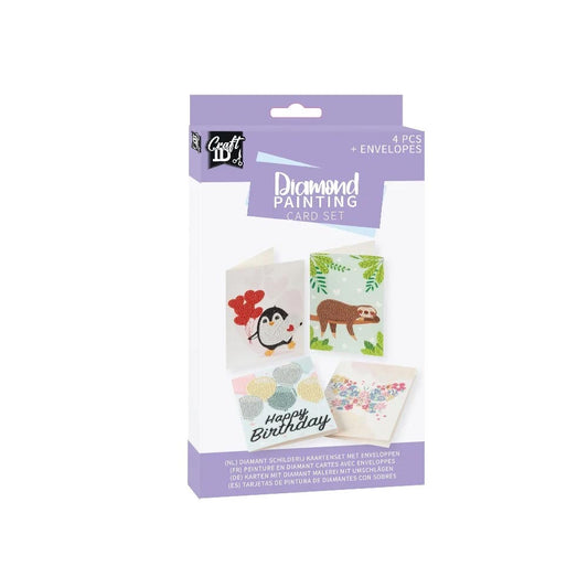 Diamond Painting Cards Set 13cm 4 Pieces