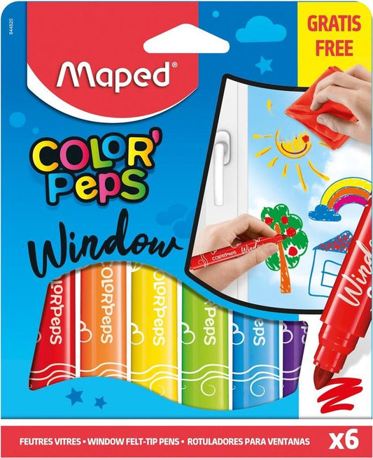 Maped Color'Peps window markers 6 colors