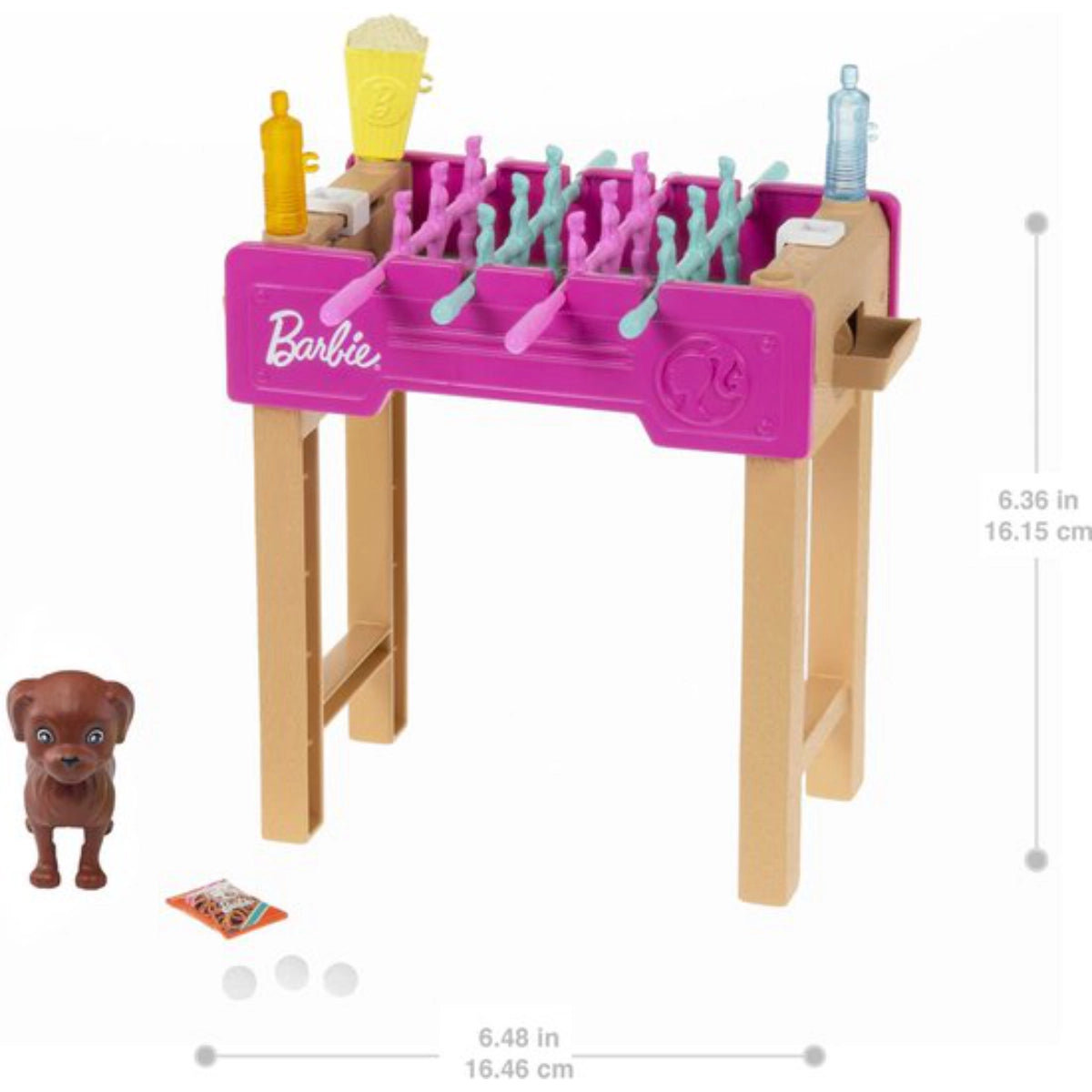 Barbie Mini Football Table Playset with Dog