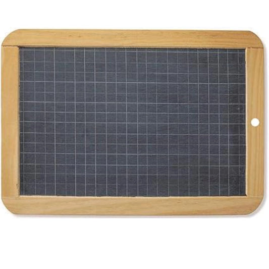 Chalkboard with wooden frame on a white background