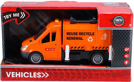Rapid Wheels Garbage Truck with Light and Sound and Friction