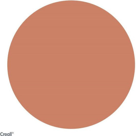 Brown color swatch with Creall logo on a white background