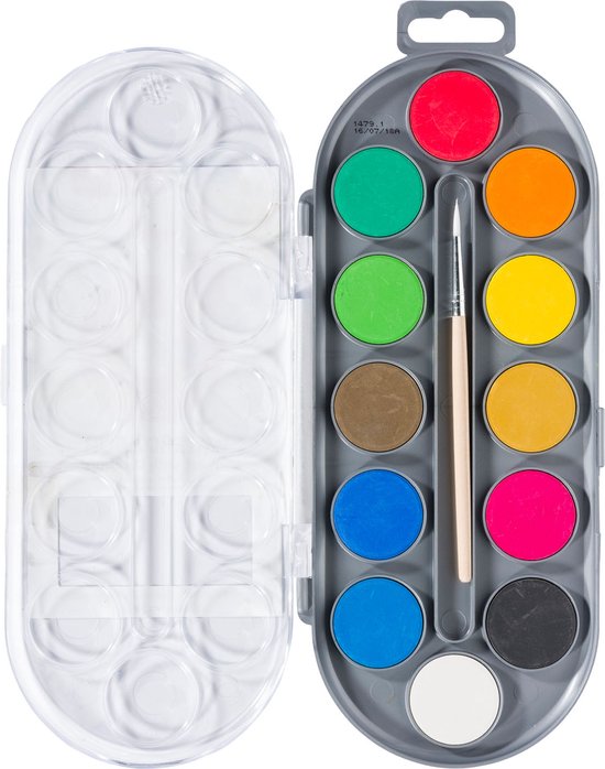 Bruynzeel Kids Watercolor Set of 12 Colors with Brush
