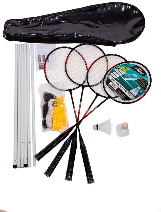 SportX Badmintonset + Net