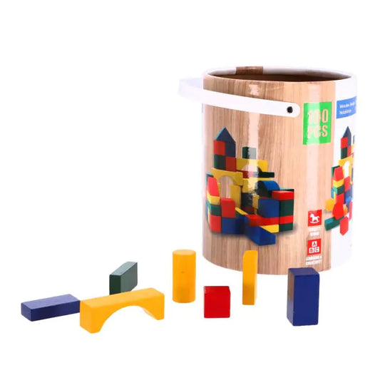 Wooden block barrel 100 pieces