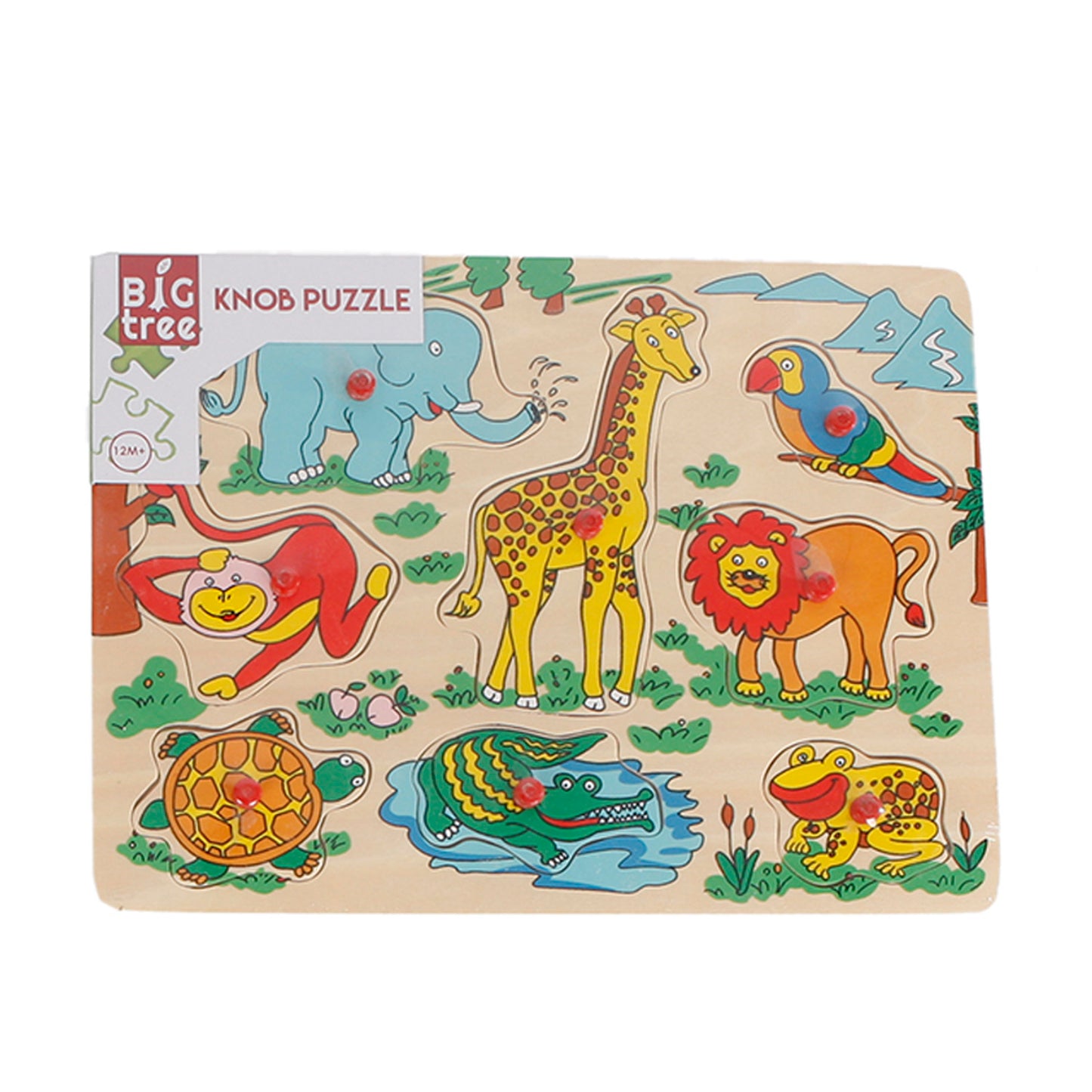 PUZZLE BOARD ANIMALS 4 ASSORTED 30X22CM