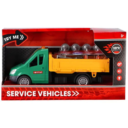 Rapid Wheels Auto Road Construction With Light And Sound And Friction