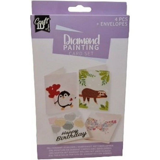 Diamond Painting Cards Set 13cm 4 Pieces
