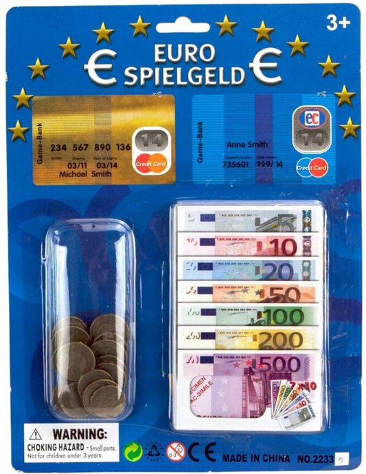 Euro Play Money Coins and Banknotes