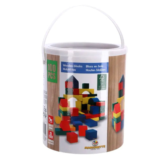 Wooden block barrel 100 pieces