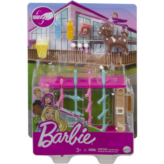 Barbie Mini Football Table Playset with Dog