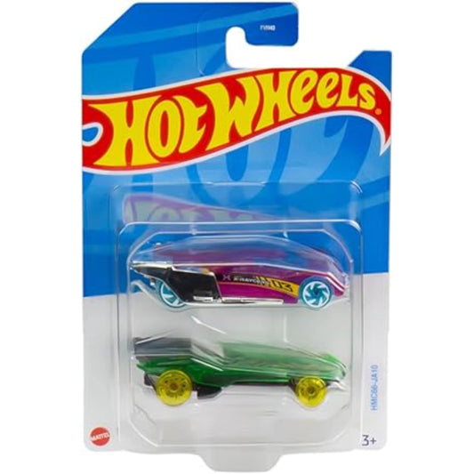 Hot Wheels toy car in packaging with blue and red branding